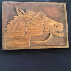 Vintage Wooden Horse Wall Art